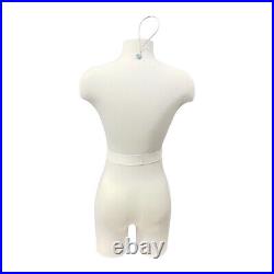 Female Mannequin Torso Dress Form with Hang-Wire Loop Small Size