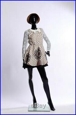 Female Mannequin+base, Full body black woman, Glossy skin, Hand made -4698-OH