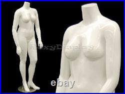 Female Mature Plus Size Headless mannequin with high heel feet #NANCYBW2S-MD