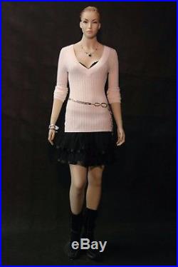 Female Realistic Full Body Mannequin Detailed Face Make-Up and Molded Hair