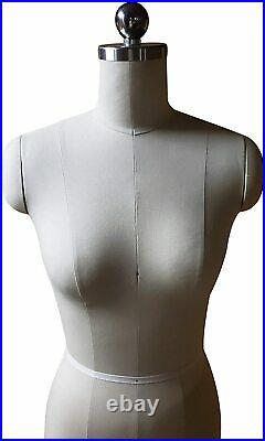 Female Sewing Dress Form Mannequin Pinnable With Magnetic Shoulders & Base Size 12