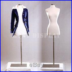 Female Size 2-4 Mannequin Dress Form Hard Dress Form White #F2/4W+BS-05