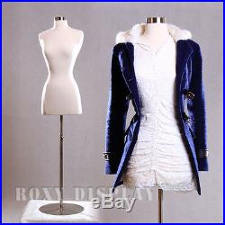 Female Size 2-4 Mannequin Dress Form Hard Form White #F2/4W+BS-04