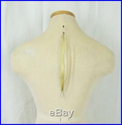Female Torso Full Body Mannequin Hollow Cream Cloth Covered Dress Form Display