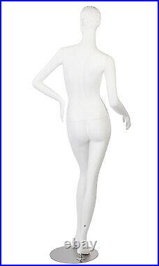 Female White Cameo Fiberglass Mannequin Size 4 Height 5'10 With Base