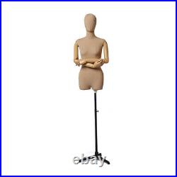 Female Women Dress Form Mannequin Body with arms Head Base Store Display Model