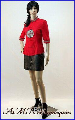 Female display mannequins, Full body girl, display plastic manikin-P9+2Wigs