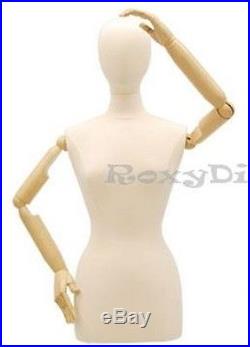 Female foam dress form with movable arms and head. #F6/8WARM-JF+BS-01NX