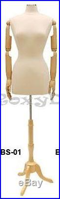 Female foam dress form with movable arms and head #F6/8WARM-JF+BS-01NX