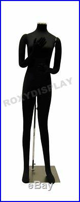 Female full body Poseable Mannequin form Black with flexible parts #JF-F02SOFTX