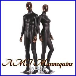 Female +male Full Body, High End Mannequins, Rose Golden Head Hands, Black Couple