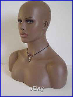 Female mannequin head display wigs hats scarves, African head- HFO