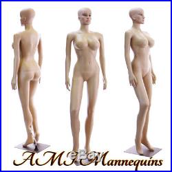 Female mannequin, sexy manquin, head rotate, dressform manikin-F22+2Wigs-Pickup