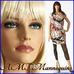 Female mannequin+stand, Hand made painted skin full body, realistic manikin IVY