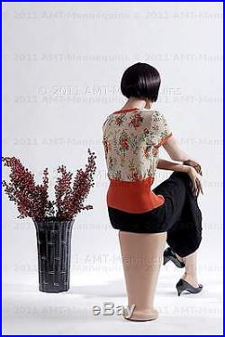 Female mannequins brand new display sitting, hand made mannequin-Ruby