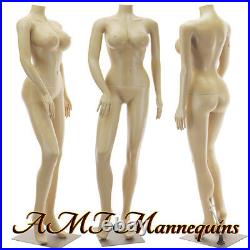 Female sexy mannequin+metal stand, Full body busty manikin-SP24+2Wigs