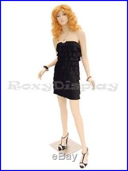 Fiberglass Female Dummy Mannequin Manikin Dress form Display #MD-A2F1+Free Wig