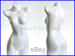 Fiberglass Female Mannequin Manikin Dress Form Display Torso Half Body #BL2PEARL