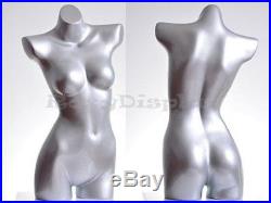 Fiberglass Female Mannequin Manikin Dress Form Display Torso Half Body BL2SILVER