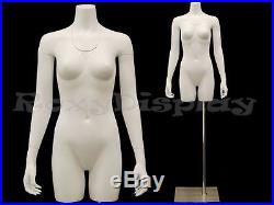 Fiberglass Female Mannequin Manikin Dress Form Display Torso Half Body MD-TFW-IV