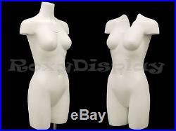 Fiberglass Female Mannequin Manikin Dress Form Display Torso Half Body MD-TFW-IV