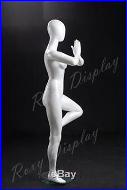 Fiberglass Female Yoga Mannequin Tree pose Style #MD-YOGA02W