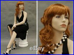 Fiberglass Female mannequin Sitting Pose Dress Form Display #MD-9020
