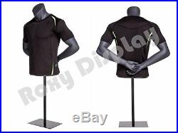Fiberglass Male Mannequin Dress Form Display Torso Half Body Clothing #MZ-NI-7
