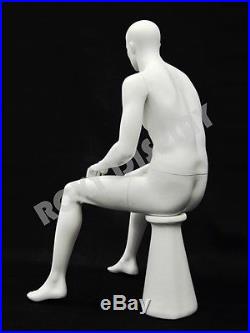 Fiberglass Male Sitting Mannequin Manequin Manikin Dress Form Display #KW15W