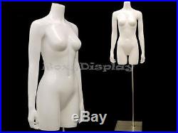 Fiberglass Mannequin Dress Form Display Torso Half Body Headless #MD-TFWS