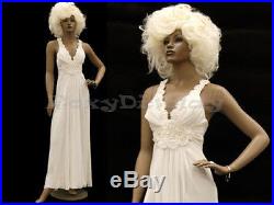 Fiberglass Pretty Black Female Mannequin Dress Form Display Fashion MD-ALICE
