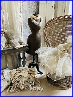 Frankreich Antik Schneiderpuppe Wespentaille Antique Mannequin dress form Shabby