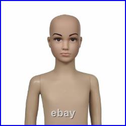 Full Body Child Mannequin Realistic Shop Display Head Turns Dress Form with Base