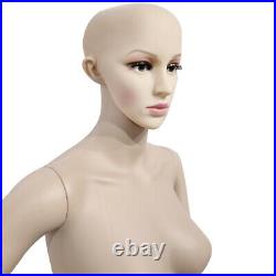 Full Body Female Mannequin Plastic Realistic Display Clothes Dress Form with Base