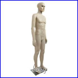 Full Body Human Male Mannequin Simulation Display Head Turns Dress Form with Base