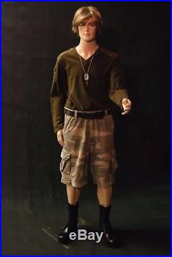 Full Body Male Mannequin with Movable Elbows (Short Version) Realistic with Base