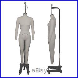 Full Body Professional Dress Form Size 2 Collapsible Shoulders & Removable Arms