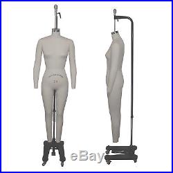 Full Body Professional Sewing Form Size 10 Collapsible Shoulders Removable Arms