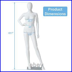 Full Body Realistic Mannequin Display Female Dress Form Head Turns with Base