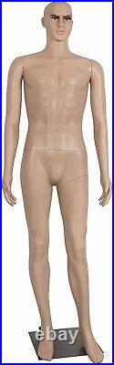 Full Body Realistic Mannequin Display Head Turns Dress Form with Base 73 Inches