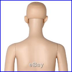 Full Female Mannequin Plastic Realistic Display Head Turns Dress Form with Base