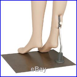 Full Female Mannequin Plastic Realistic Display Head Turns Dress Form with Base