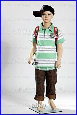 Full body child mannequin+stand, Realistic looking boy, Hand made manikin Stan-BB5