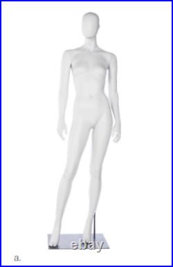 Fusion Mannequin Full Female. Size 10, Down Arms, Bright White Satin NIB