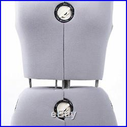 GEX 13 Dials Adjustable Dress Form Sewing Female Mannequin Torso Stand GreyLarge