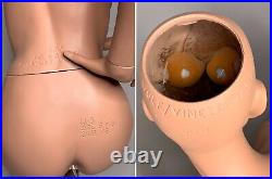 GRENEKER Vintage Female Mannequin Realistic Life Size Glass Eyes Crouching RARE