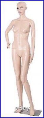 Giantex Full Body Female Mannequin, 68.9H Metal Base, 33.8Hip Plastic Display