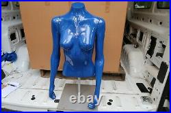 Greneker Mannequin BLUE FEMALE TORSO REMOVABLE ARMS FROM DISNEY PARKS W. BASE