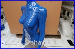 Greneker Mannequin BLUE FEMALE TORSO REMOVABLE ARMS FROM DISNEY PARKS W. BASE