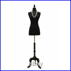 HIGH QUALITY! Size 2-4 Female Mannequin Dress Form+ Black Base #FWPB-4+BS-ATQ-BK